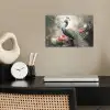 Pauw - Pauwenveren - Vogel - Jungle - Bloemen poster papier klein -sfeer1