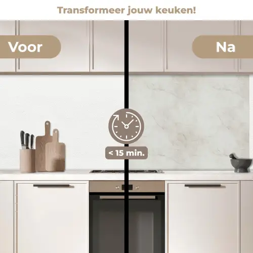 Grijs - Marmer - Aders keuken achterwand 2 middel 871 -voor-na2_NL