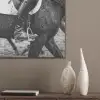 Paard - Sport - Zwart - Wit PET vilt klein -sfeer6_closeup