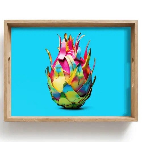 Drakenfruit - Blauw - Levendig Dienblad Rechthoek middel -z3d_shopping