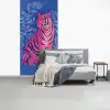 Tijger - Roze - Bladeren - Jungle fotobehang vinyl groot -slaapkamer