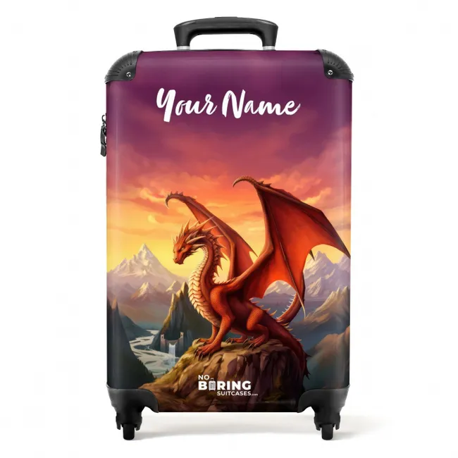Suitcase with name - Red giant dragon