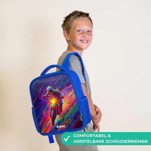 Crossmotor - Neonkleuren - Lijnen - Helm Kinderrugzak - Blauw middel -sfeer3_NL