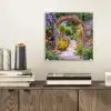 Doorkijk - Bloemen - Pad - Natuur plexiglas 5mm klein -sfeer1