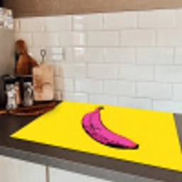 Banaan - Grafisch - Geel Inductie beschermer vinyl 3mm klein -sfeer3