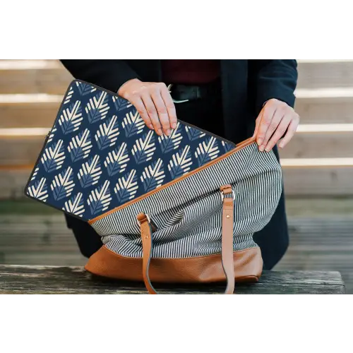 Modern - Patroon - Blauw laptophoes neopreen klein 279 -tas