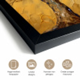 Goud - Boom - Abstract - Modern fotolijst zwart zonder passe partout klein -sfeer2