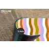 lijnen - Golven - Pastelkleuren - Patroon Placemat vinyl groot -closeup