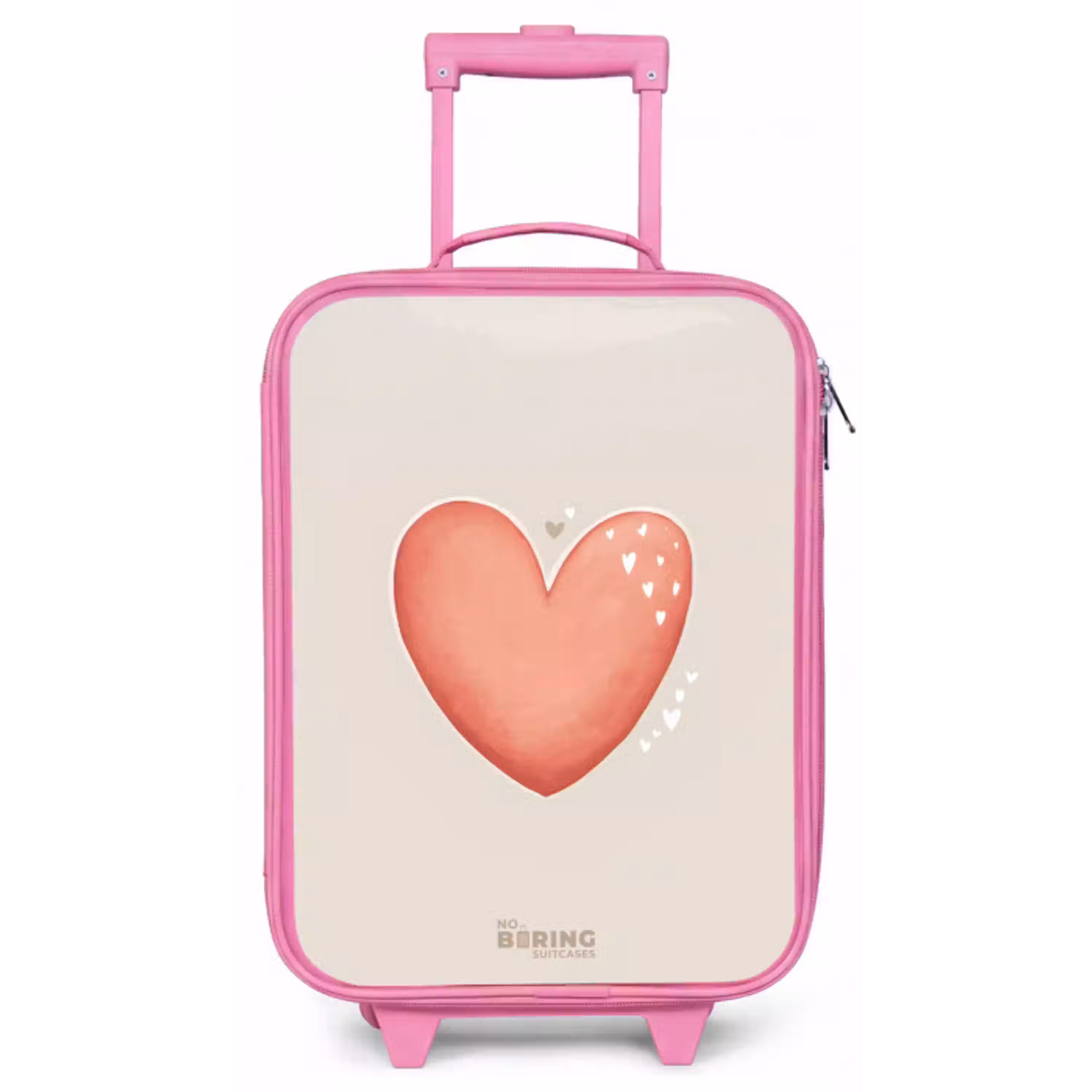 Rood hart op een beige achtergrond Kinderkoffer - Roze klein -zz3dotto