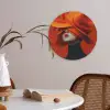Oranje - Hoed - Vrouw Akoestische PET Vilt - Rond klein -sfeer3