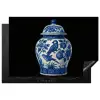 Pot - Delfts Blauw - Bloemen Inductie beschermer vinyl 3mm klein -3d