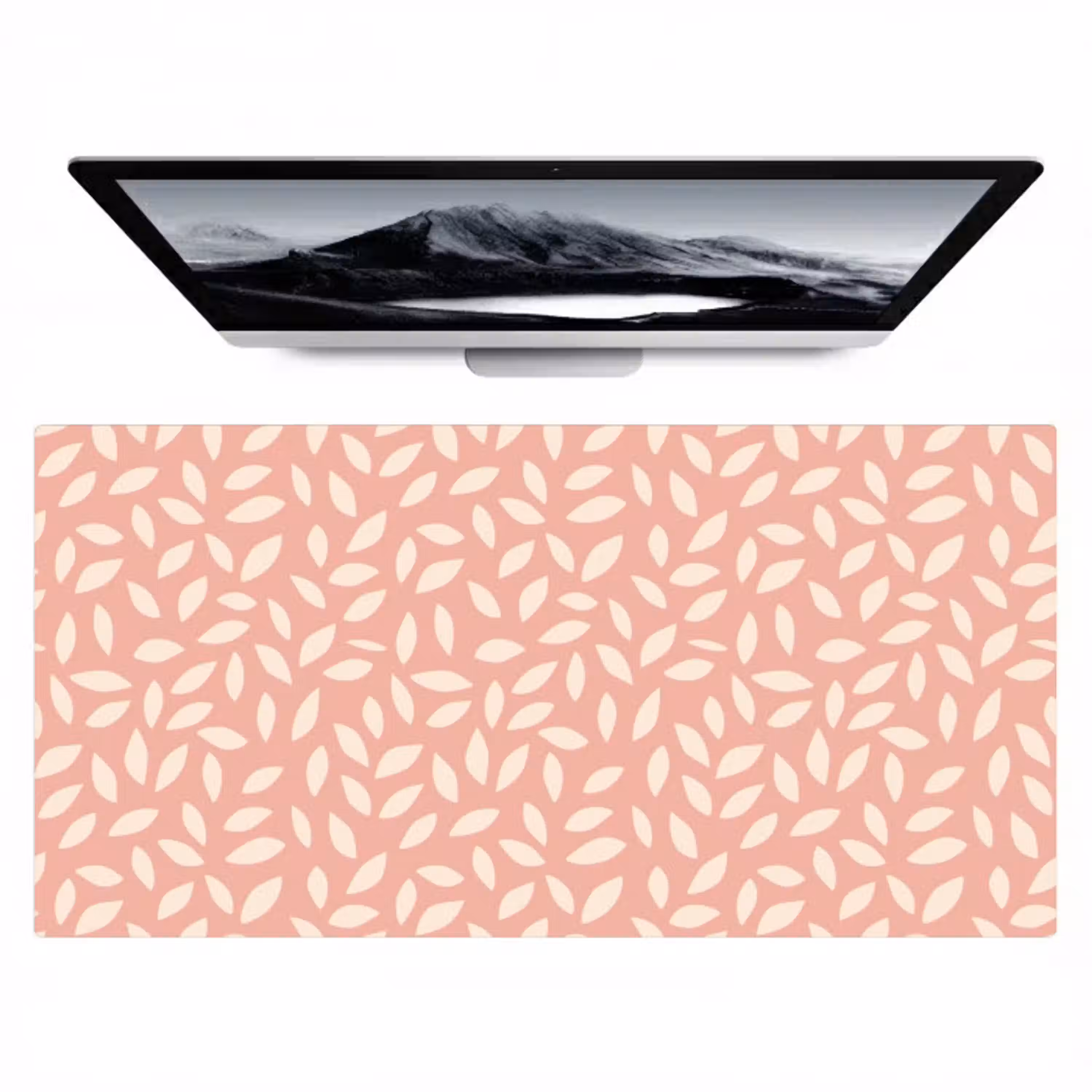 Roze - Bladeren - Speels - Patroon Muismat XXL klein 681 -zzz3d