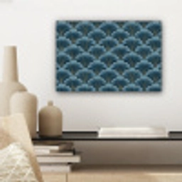 Patroon - Ginkgoblad - Blauw canvas 2cm klein 34 -sfeer6