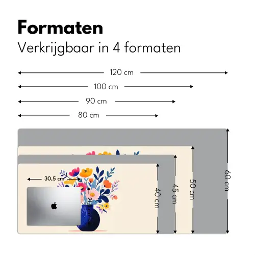 Vaas - Bloemen - Boeket Muismat XXL klein -sfeer5