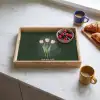 Tulpen - Roze - Tekst - Love Dienblad Rechthoek middel -sfeer2