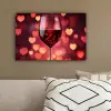 Rood - Wijn - Hartjes canvas 2cm klein -sfeer3