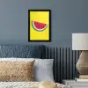 Fruit - Watermeloen - Geel fotolijst zwart zonder passe partout klein -sfeer3