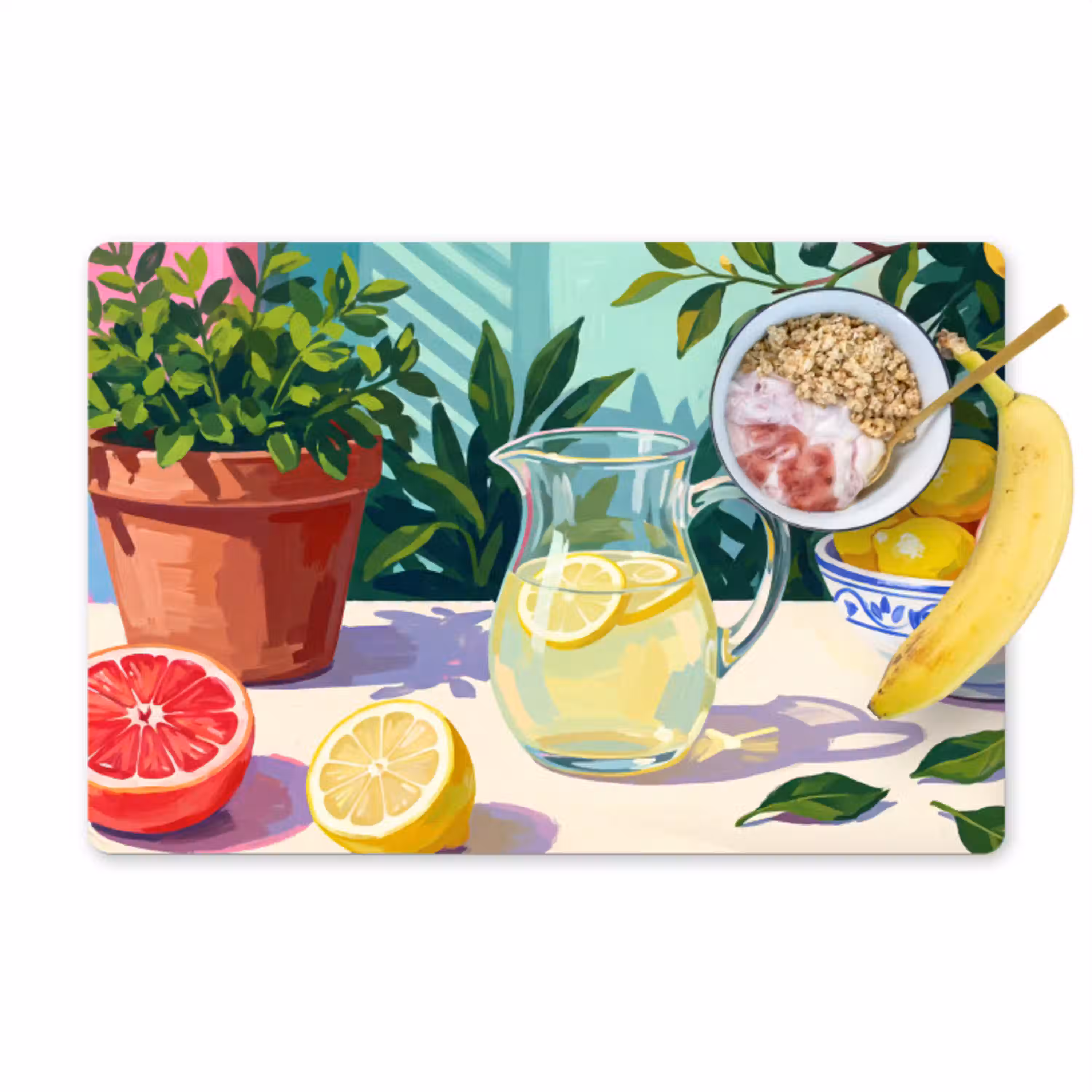 Citroen limonade zomer Placemat vinyl groot -zzzproduct_Kitchenyeah-website