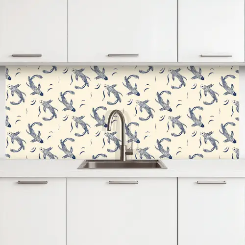 Karper - Vis - Japan - Patronen keuken achterwand 2 middel 871 -3d