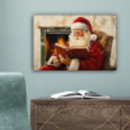 Kerst - Kerstman - Winter - Open Haard canvas 2cm klein -sfeer4