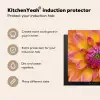 Dahlia - Bloem - Oranje Inductie beschermer vinyl 3mm middel -vsfeer2_ENG