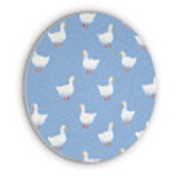 Ganzen - Elegant - Blauw Akoestische PET Vilt - Rond klein 838 -3d
