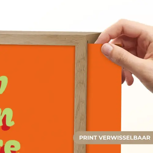 Oranje - Slow down you're doing fine - Retro Light Box met batterij (Wandlamp) middel -USP_websiteprintNL