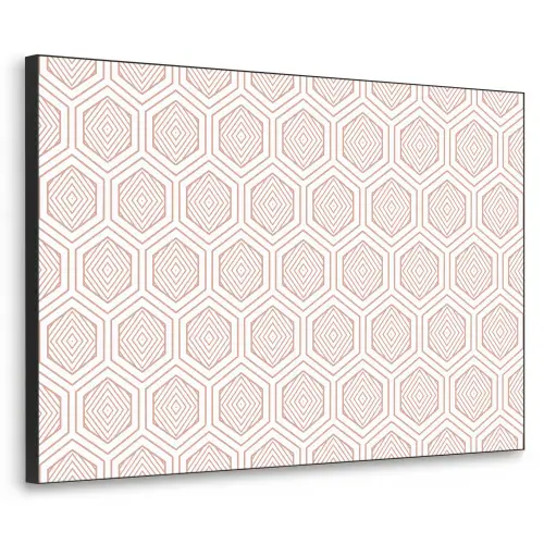 Lijnen - Patroon - Symmetrisch Textielframe zwart klein 947 -3d