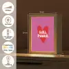 Girl power - Hart - Roze - Rood Light Box met kabel (Tafellamp) klein -USP_NL