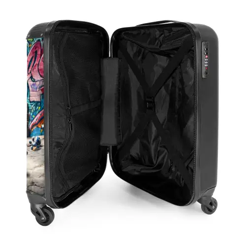 Skater schildpad Koffer - NBS - Handbagage middel -binnenkant
