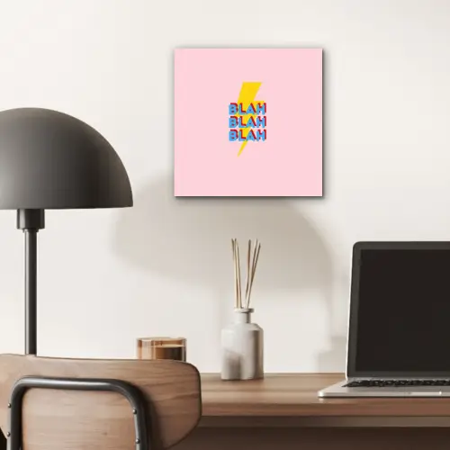 Blah - Bliksem - Roze aluminium wit klein -sfeer5