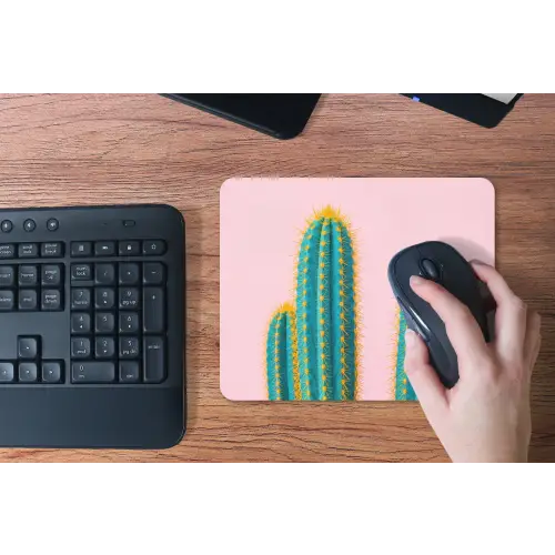 Cactussen - Modern - Pastel muismat rubber klein -toetsenbord