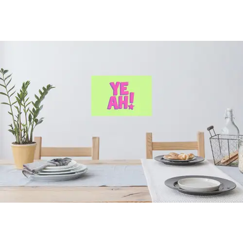 Groen - Neon - Quote Muursticker klein -eettafel