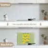 Citroenen - Blaadjes - Geel - Patroon keuken achterwand spatscherm klein -voor_na_DE