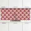Waaier -  Roze - Rood keuken achterwand 2 middel 871 -3d