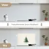 Kerstboom - Illustratie - Ster - Sneeuw keuken achterwand spatscherm klein -voor_na_NL