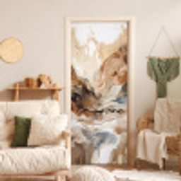 Abstract - Kunst - Verf - Beige - Modern deurposter klein -sfeer2