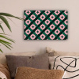 Groen - Roze - Retro - Sterren canvas 2cm klein 34 -sfeer1