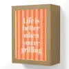 Tekst - Gestreept - Oranje - Zomer Light Box met kabel (Wandlamp) klein -3d