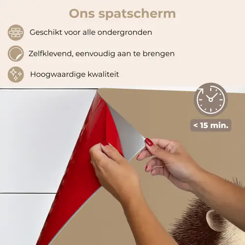Egel - Snuitje - Bruin - Stekels keuken achterwand spatscherm klein -spatscherm_NL