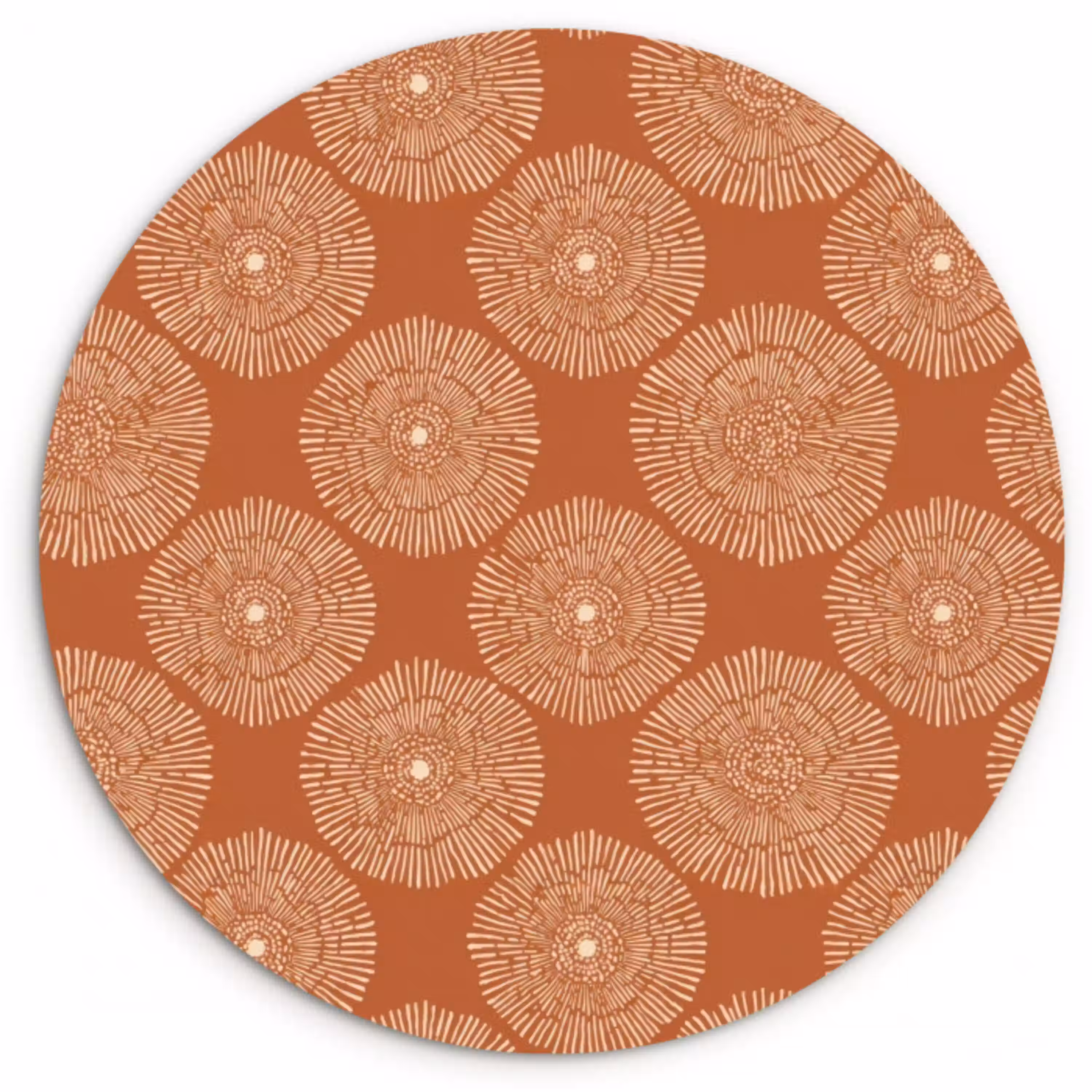 Cirkels - Grafisch - Patroon - Terracotta Wandcirkel kunststof plaat 5mm dik klein 188 -3d