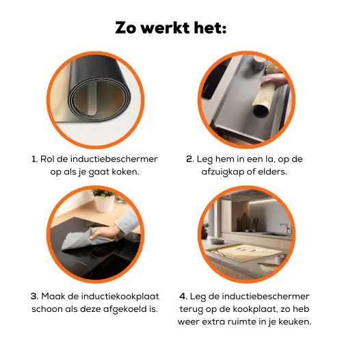 Beige - Paastak - Eieren Inductie beschermer vinyl 3mm klein -zzzzzzz-td-werking