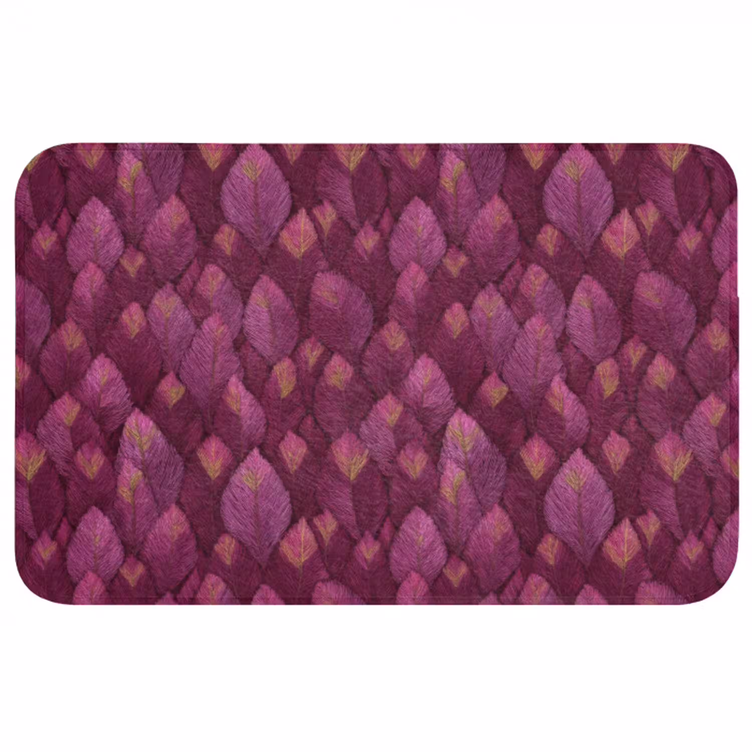 Bladeren - Patroon - Burgundy WCmat middel 1009 -3d