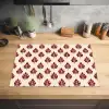 Botanisch - Patroon - Bordeaux Inductie beschermer vinyl 3mm klein 276 -sfeer5