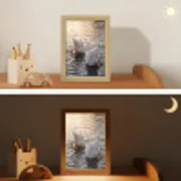 Eenden - Water - Natuur Light Box met kabel (Kinderlampje) klein -sfeer3_kind