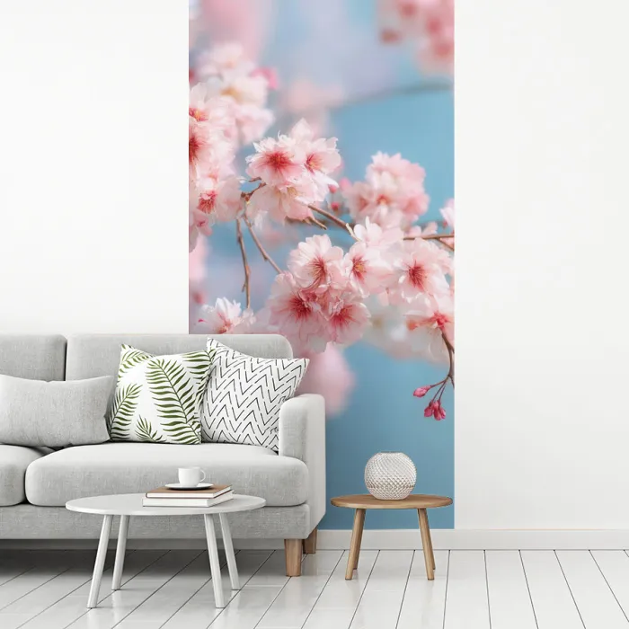 Takken - Bloesems - Roze fotobehang vinyl groot -woonkamer
