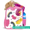 Dino - Patronen - Kind - Roze - Meisjes Kinderrugzak - Roze middel -inhoud_FR