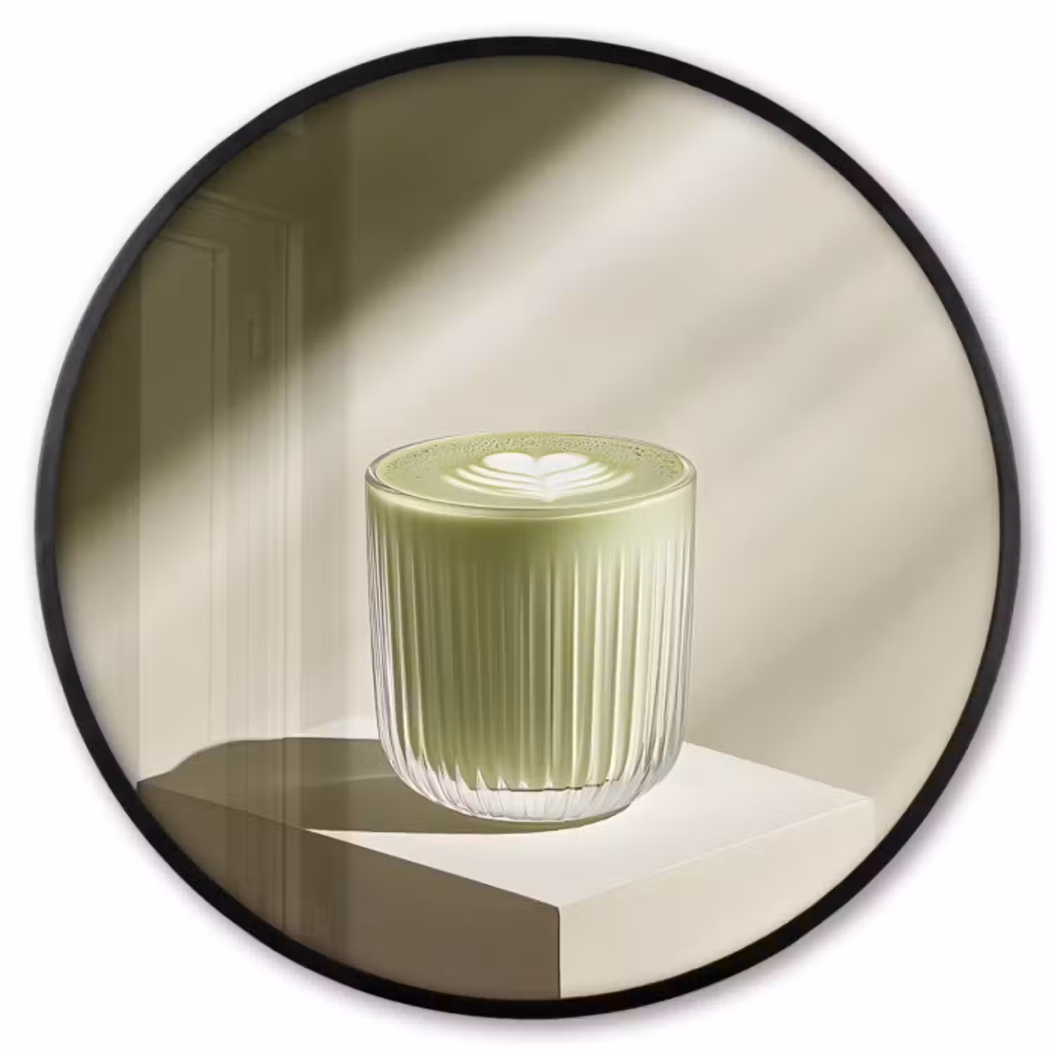 Ronde fotolijst - Matcha - Glas - Groen - Minimalistisch