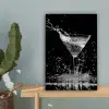 Martini - Spetters - Zwart - Glas canvas 2cm klein -sfeer4