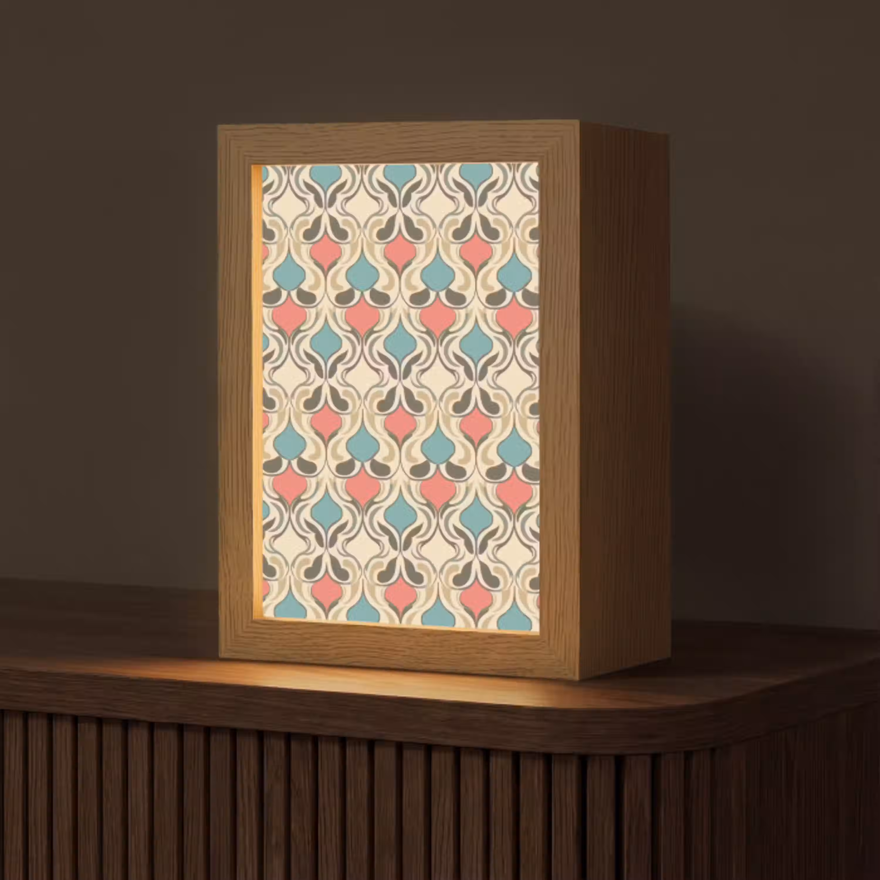 Barok - Retro - Kleurrijk Light Box met kabel (Tafellamp) klein 925 -z3d_website
